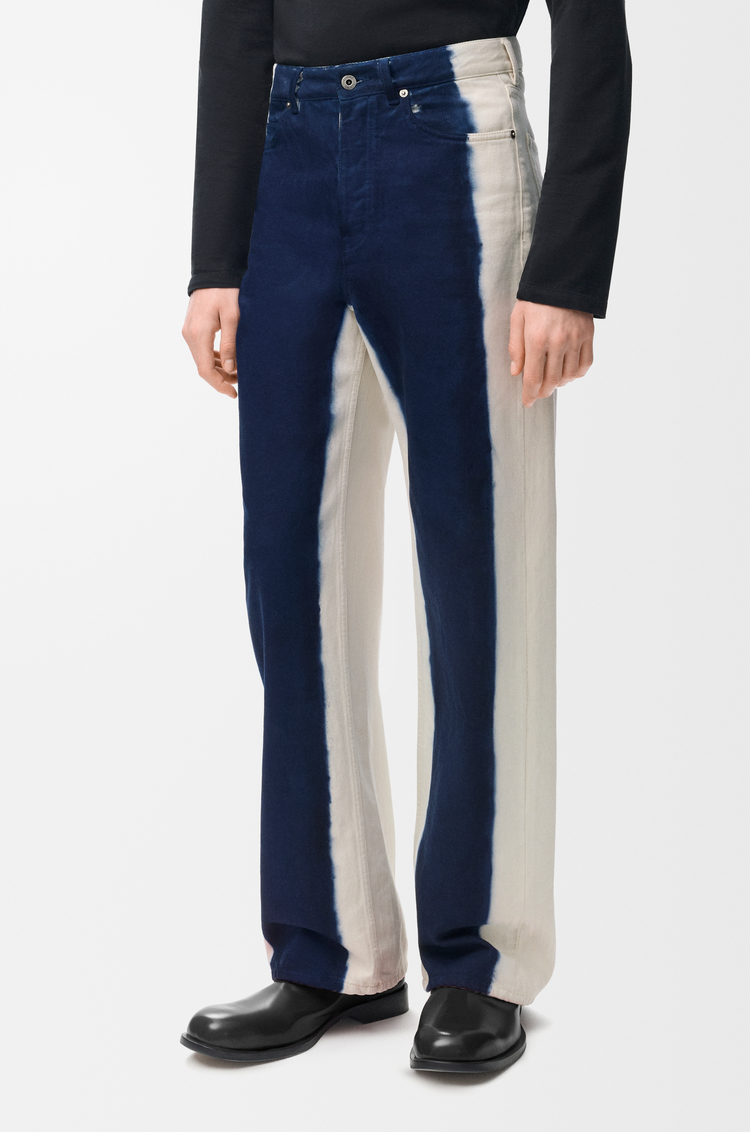 LOEWE Pantalón vaquero en denim Blanco Roto/Azul