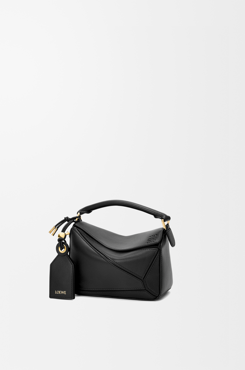 LOEWE Mini sac Featherlight Puzzle en cuir d'agneau nappa Noir