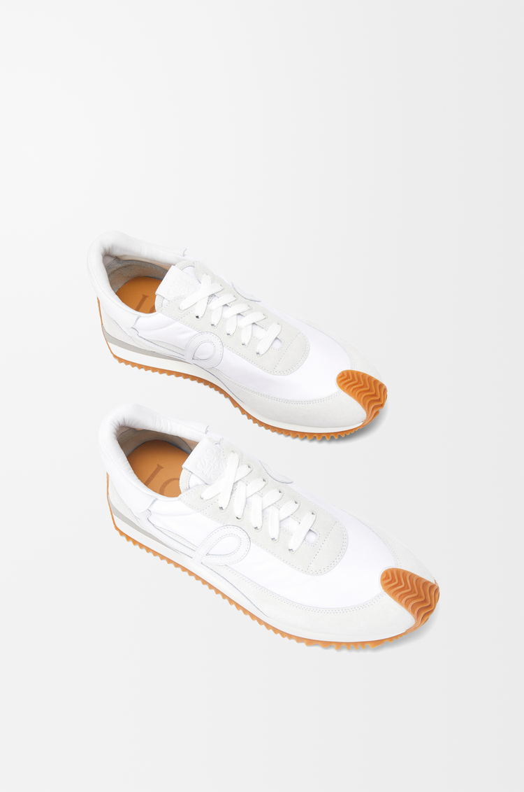LOEWE Flow Runner in nylon and suede White