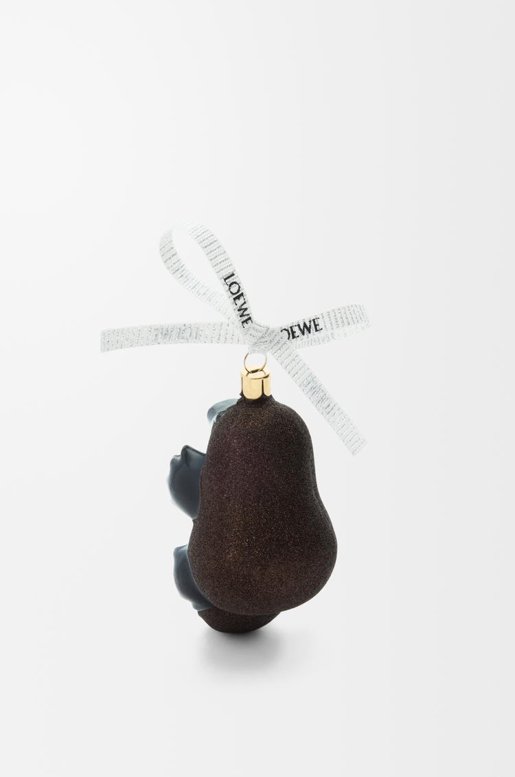 LOEWE Bauble in blown glass Chocolate/Black