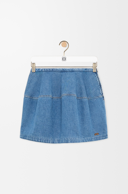 LOEWE Balloon skirt in denim Light Blue