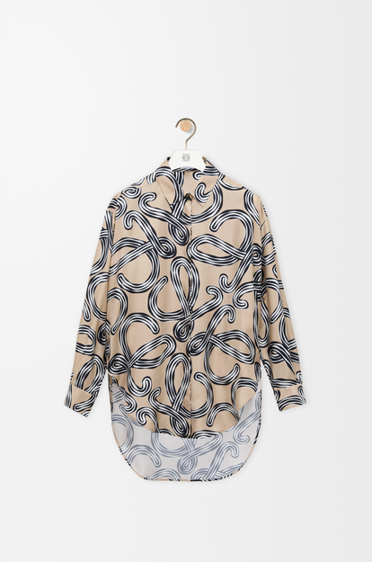 LOEWE Shirt in silk Beige/Black
