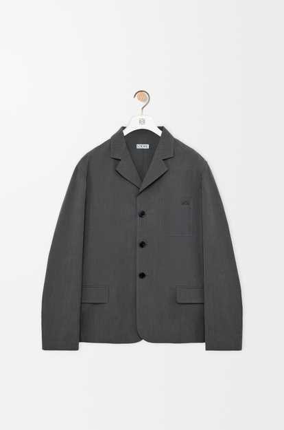 LOEWE Jacket in cotton and silk Medium Grey