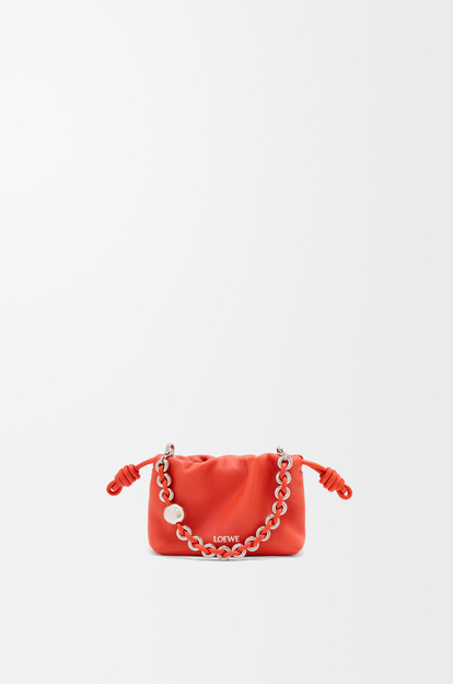 LOEWE Nano Flamenco purse in mellow nappa lambskin Sunrise Orange