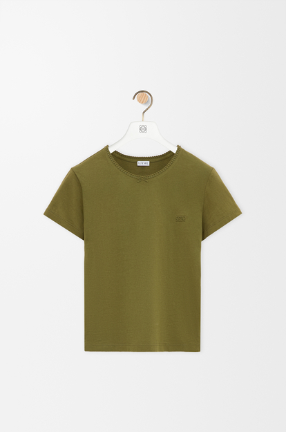 LOEWE Small fit T-shirt in cotton Khaki Green