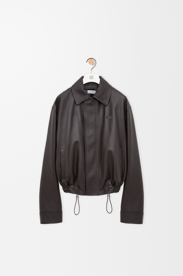 LOEWE Jacke mit neuen Proportionen aus Nappa-Lammleder Dunkelbraun