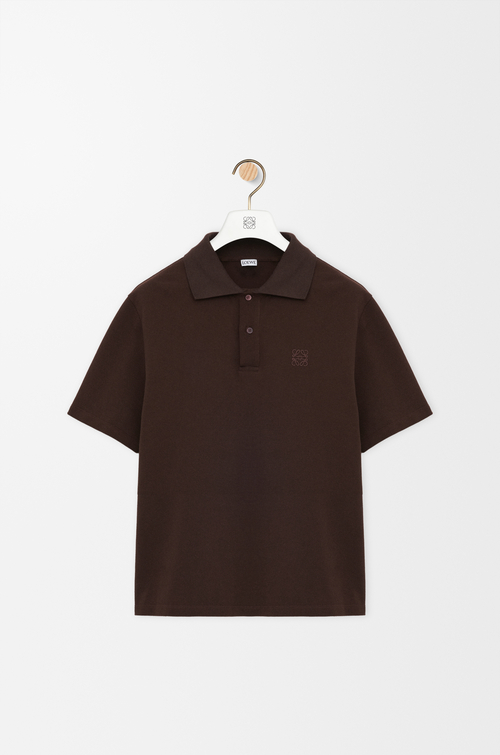 LOEWE Polo en coton Marron Foncé