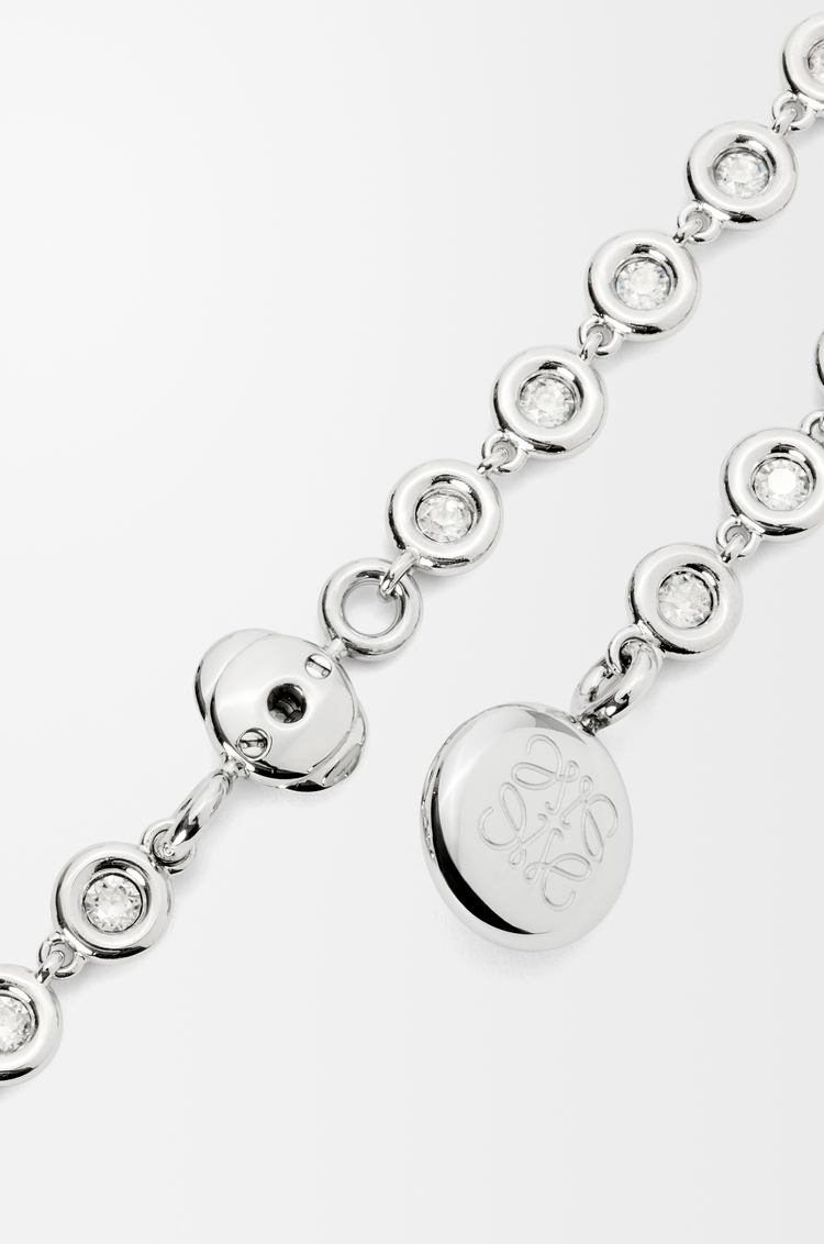LOEWE Crystal Donut chain belt in brass Silver