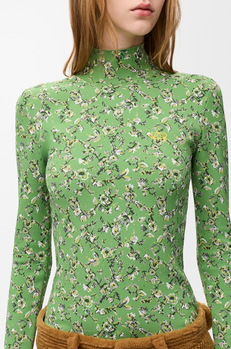 LOEWE Top in viscose blend Green/Multicolor