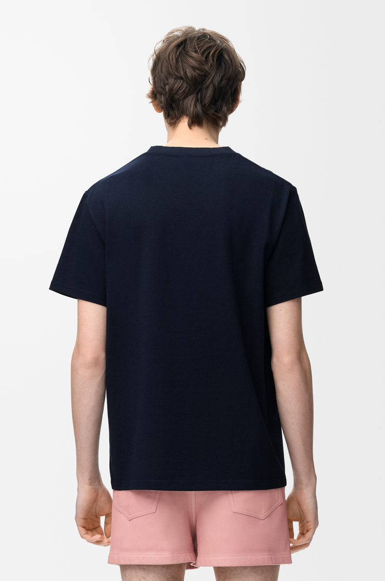 LOEWE Camiseta en algodón Azul Marino/Blanco