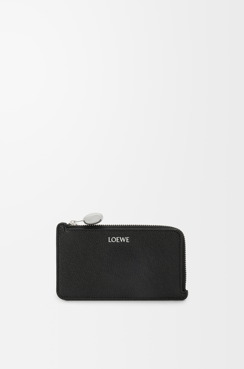 LOEWE Portacarte quadrato Pebble in pelle di vitello martellata Nero