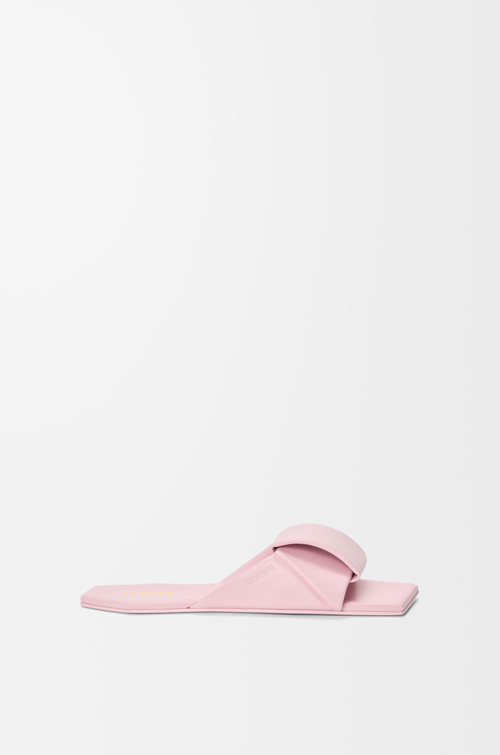 LOEWE Mules Origami en cuir d'agneau Rose Cristal