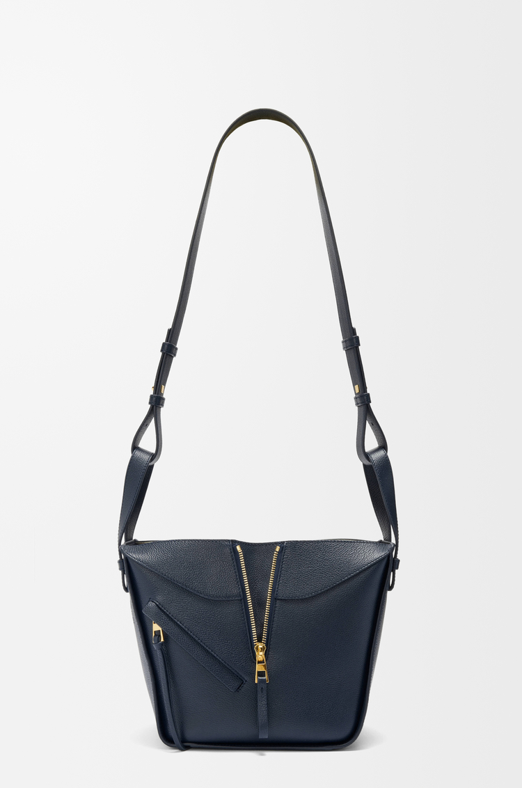 LOEWE Compact Hammock bag in soft grained calfskin Deep Navy