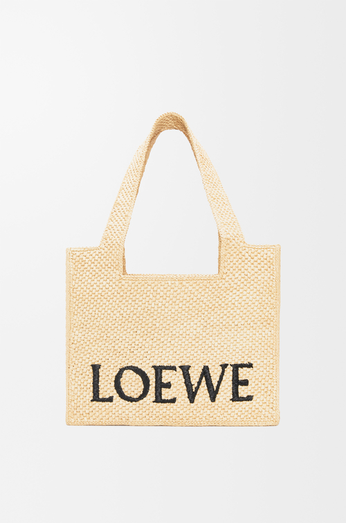 LOEWE Borsa LOEWE Font Tote media in rafia Naturale