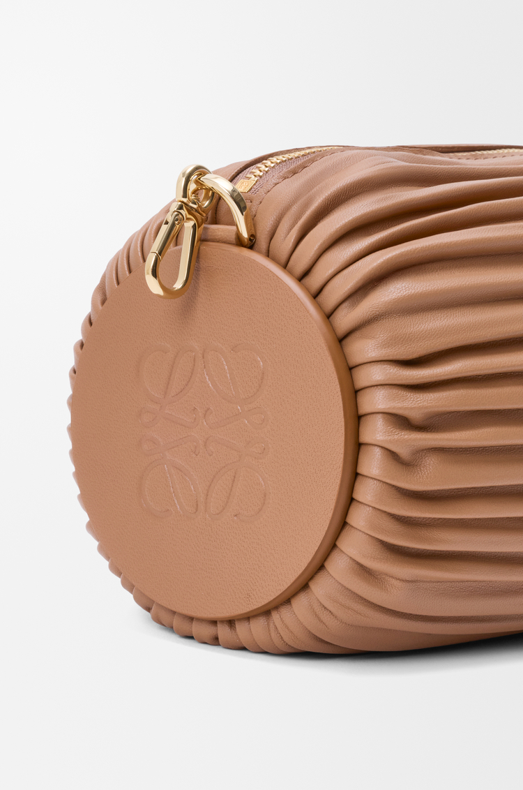 LOEWE Bracelet Pouch in pleated nappa lambskin Mocha