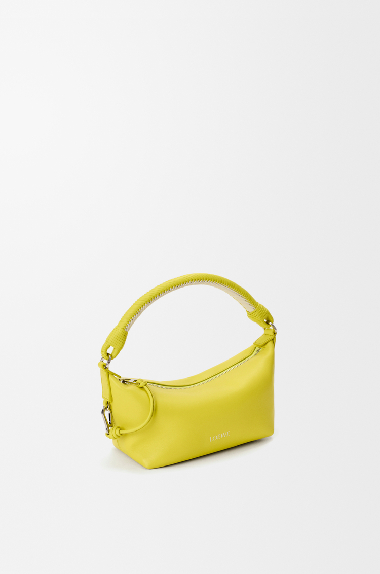 LOEWE Mini sac Cala en cuir d'agneau nappa doux Citron/Blanc Doux