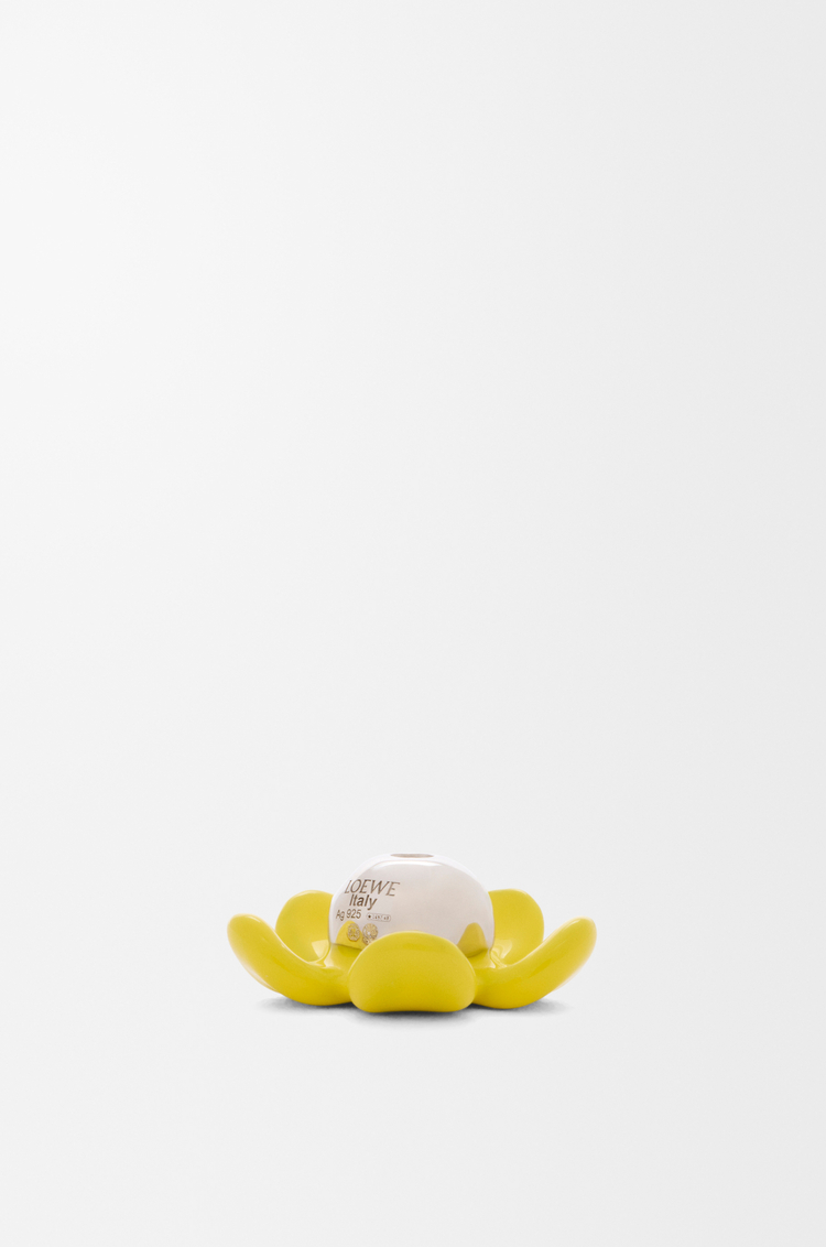 LOEWE Pendentif Flower Hat en argent sterling Argent/Jaune