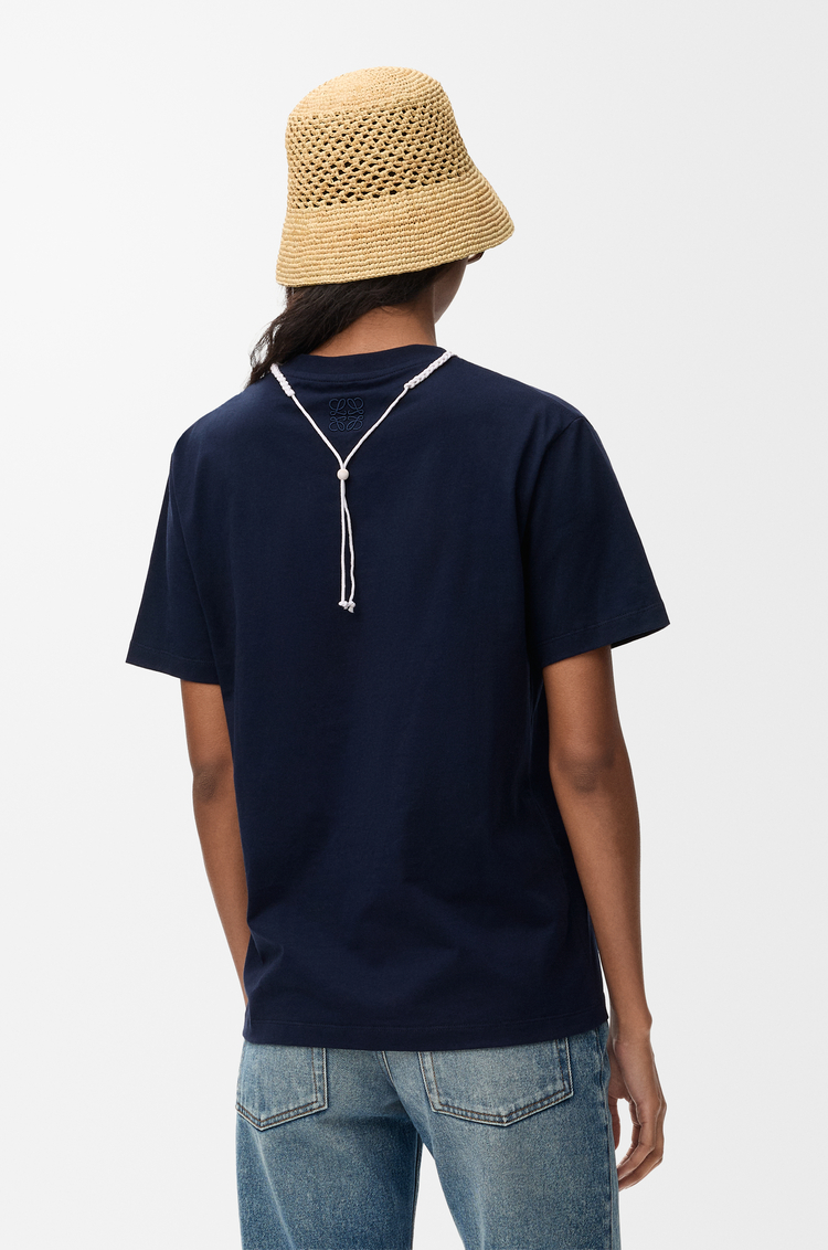 LOEWE Camiseta de corte regular en algodón Azul Marino