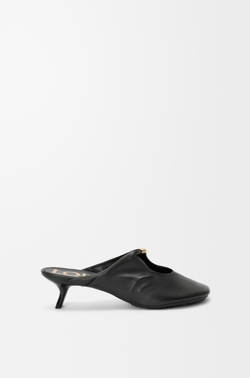 LOEWE Sabot Pebble in morbida nappa di agnello Nero