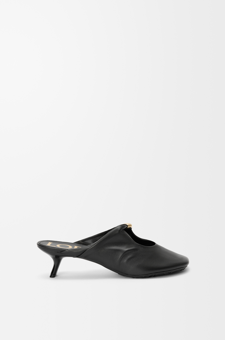 LOEWE Mule Pebble Soft en piel napa de cordero Negro