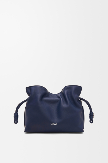 LOEWE Mini Flamenco clutch in nappa calfskin Abyss Blue