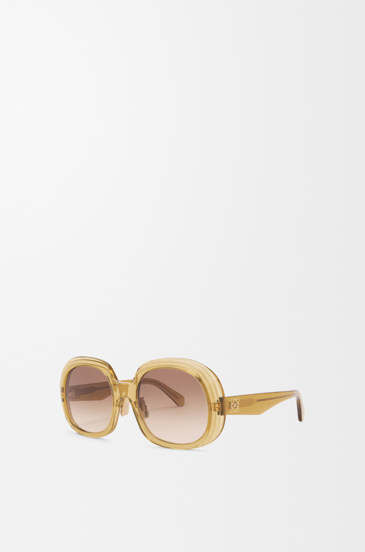 LOEWE Gafas de sol Mini Anagram Steps Square Oliva Transparente