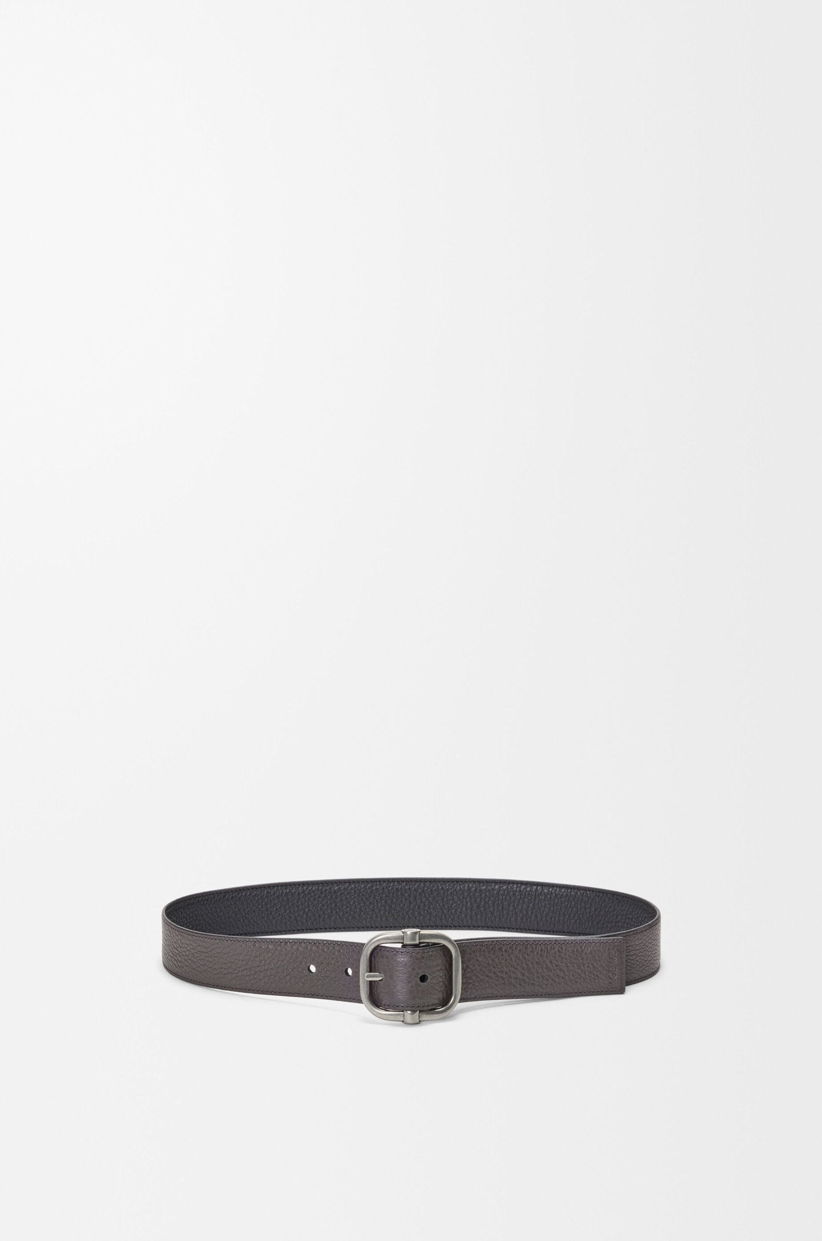 LOEWE Reversible Loop belt in supple grained calfskin Black/Dark Grey/Vint Pall