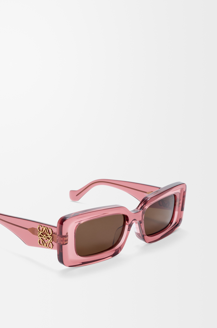 LOEWE Rectangular sunglasses Transparent Coral