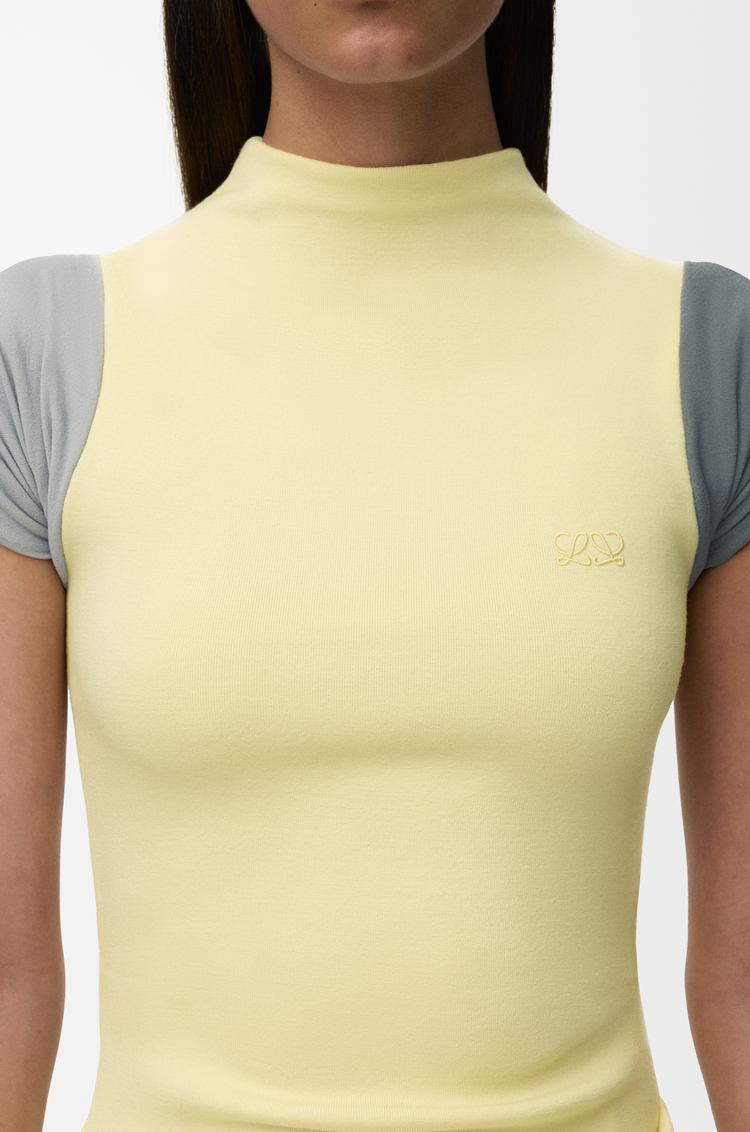 LOEWE Dress in wool & viscose blend Yellow/Multicolor