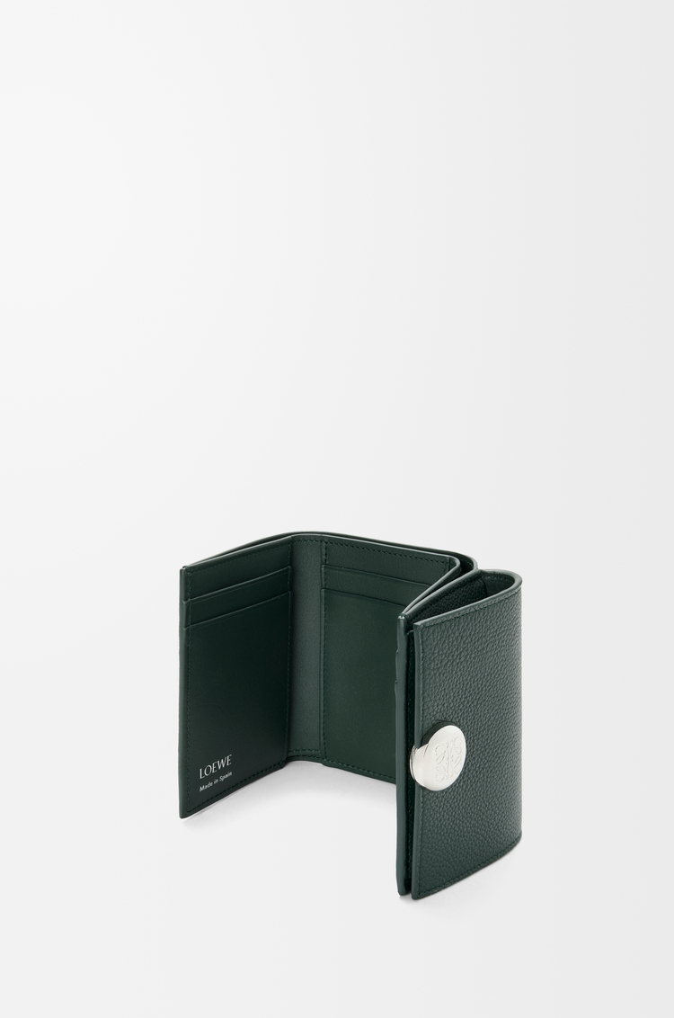 LOEWE Pebble trifold wallet in pebble grained calfskin Sherwood