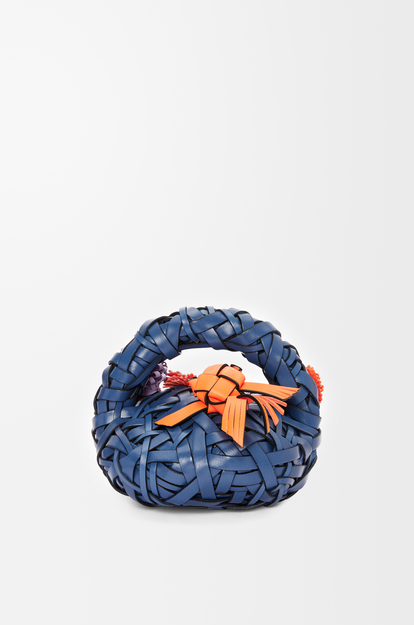 LOEWE Flower door stop in stone and calfskin Varsity Blue