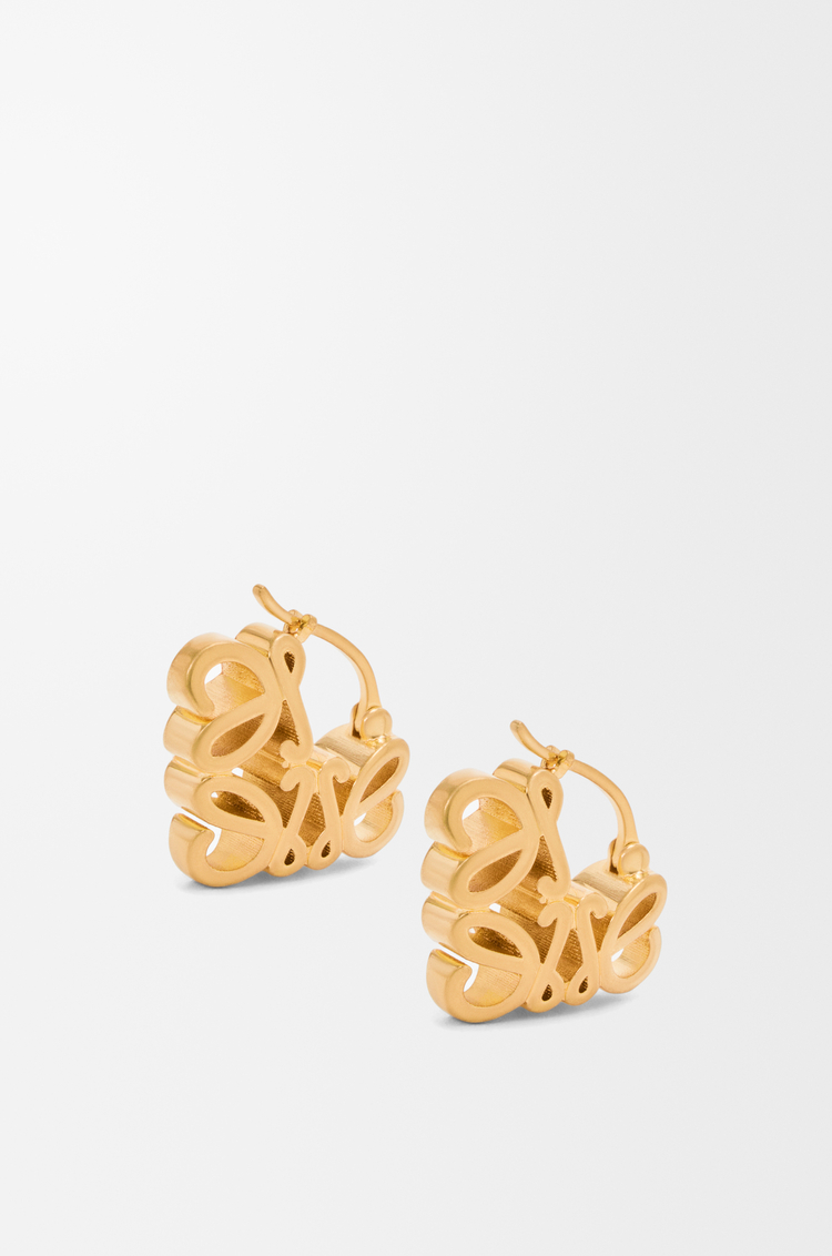 LOEWE Orecchini a cerchio Anagram Bombé Oro