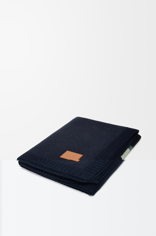 LOEWE Coperta in lana Blu Navy Scuro