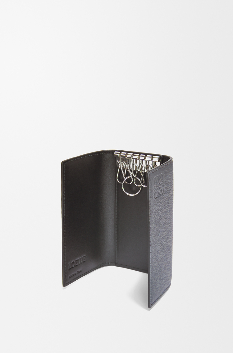 LOEWE Key case in soft grained calfskin Anthracite