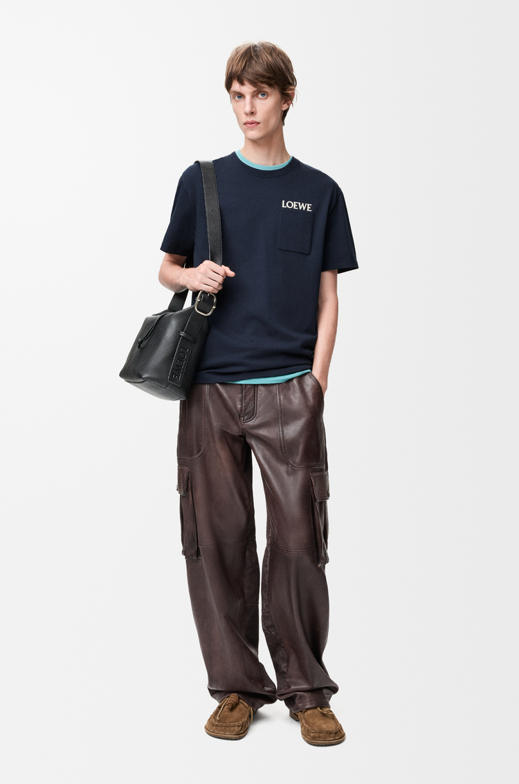 LOEWE Relaxed fit T-shirt in cotton Dark Navy Blue