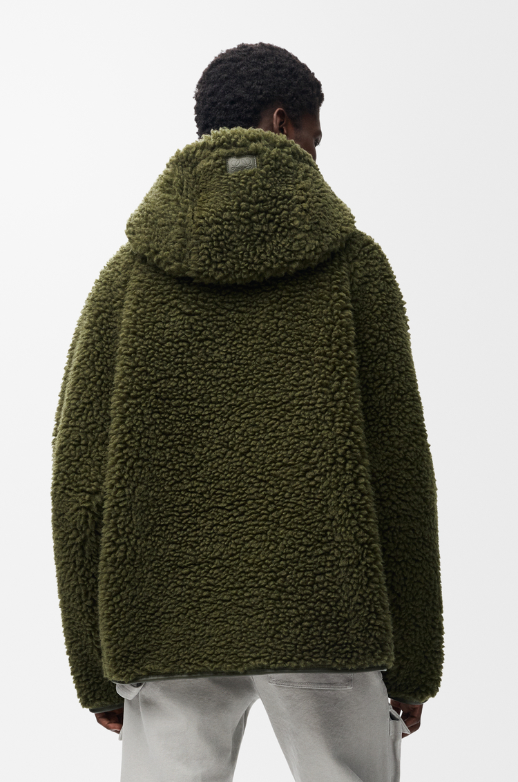 LOEWE Anorak in wool blend Khaki Green