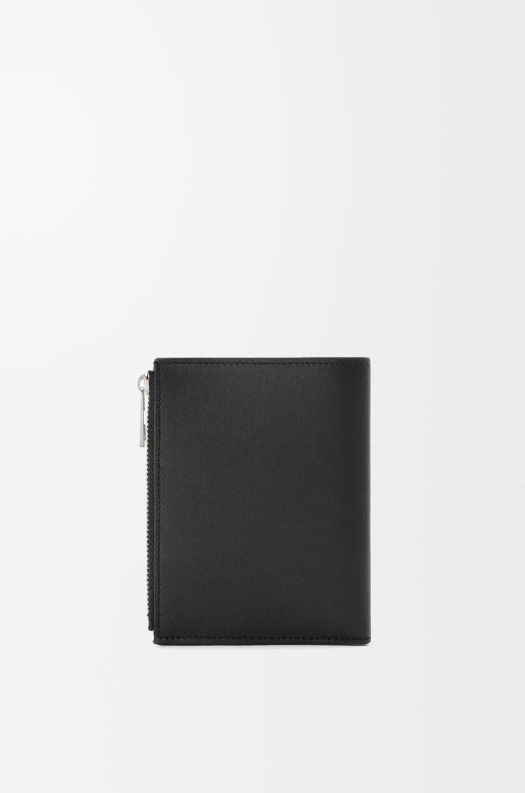LOEWE Flag slim compact wallet in classic calfskin Black/Tropical Green