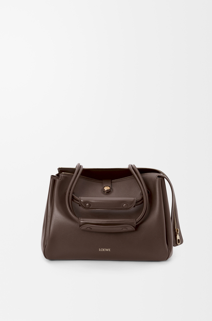 LOEWE Medium Madrid bag in supple calfskin Dark Chestnut