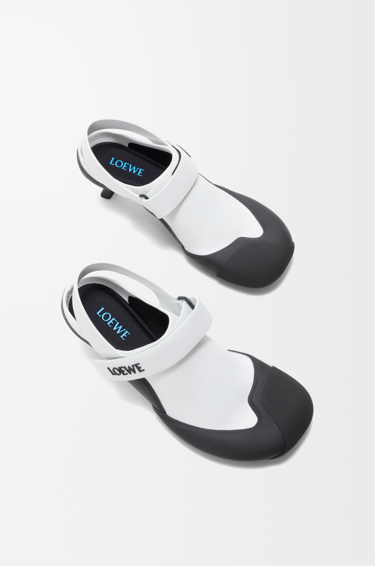 LOEWE Slingbacks Dive en cuir de veau stretch Blanc