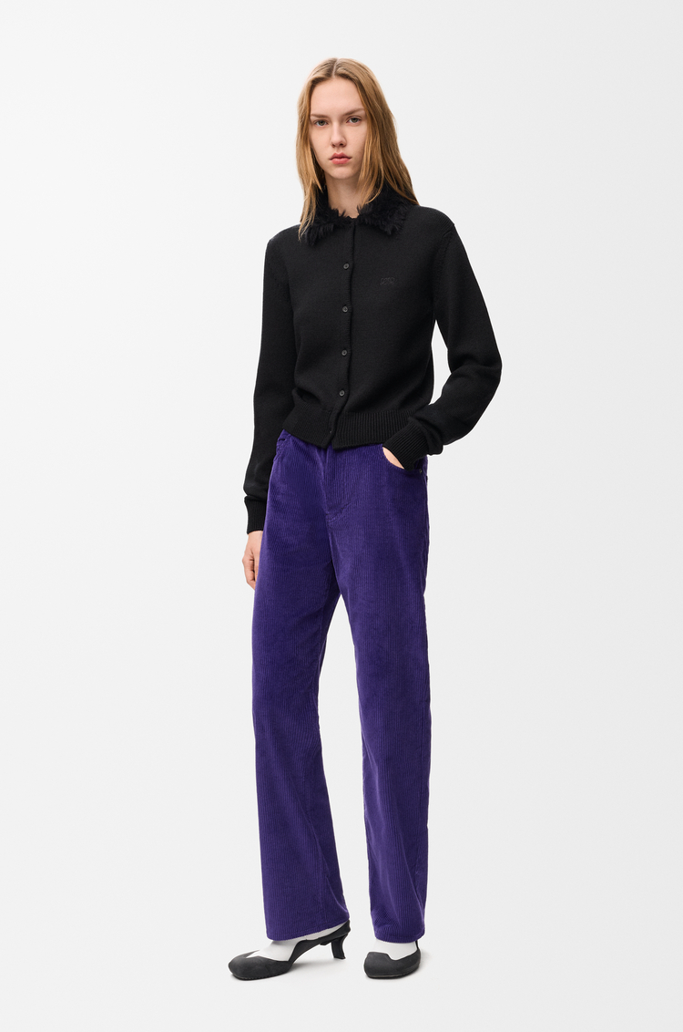 LOEWE Cardigan aus Wolle Schwarz