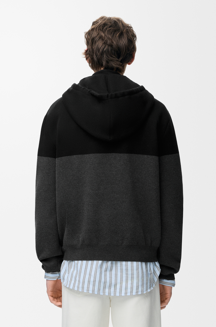 LOEWE 棉質混紡連帽衫 黑色/深灰色