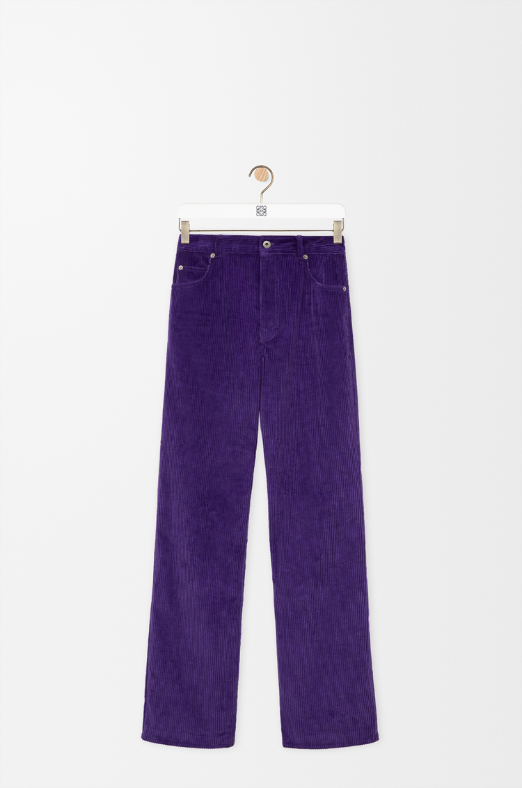 LOEWE Pantalon en velours côtelé de coton Violet