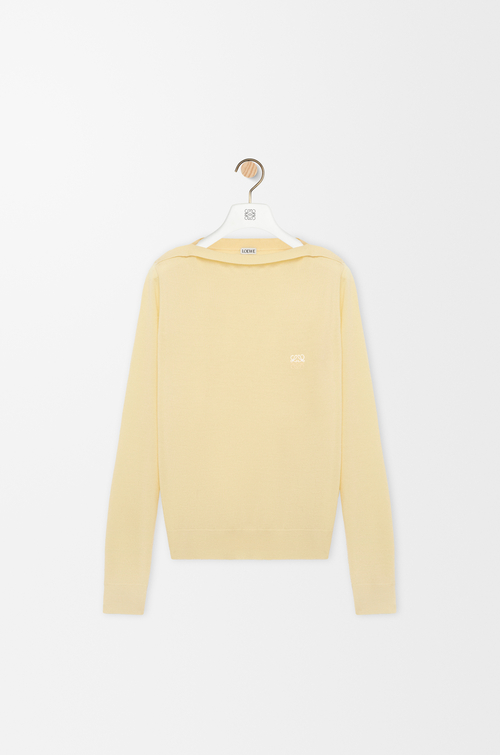 LOEWE Pullover aus Merinowolle Hellgelb