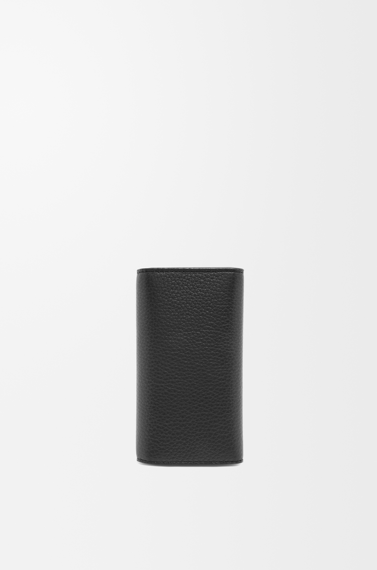 LOEWE Key case in soft grained calfskin Black