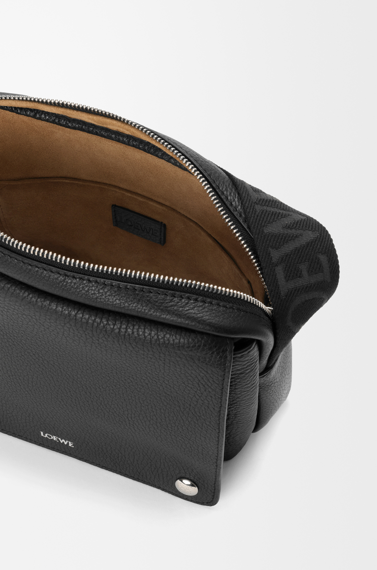 LOEWE Medium Pebble messenger bag in supple grained calfskin Black