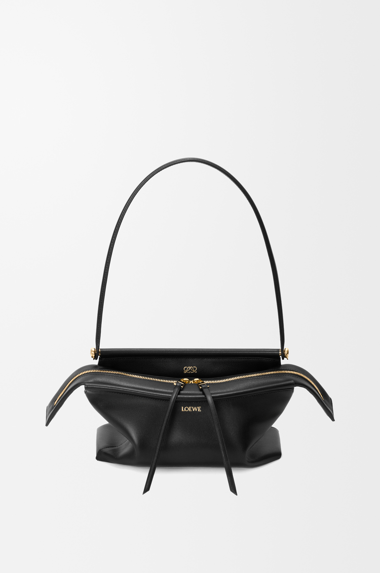 LOEWE Small Whisker bag in glazed calfskin Black
