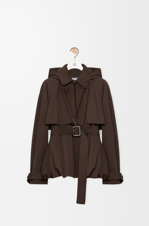 LOEWE Giacca in cotone e seta Marrone
