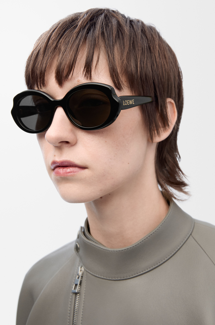 LOEWE Occhiali da sole Mini Oval Slim Nero