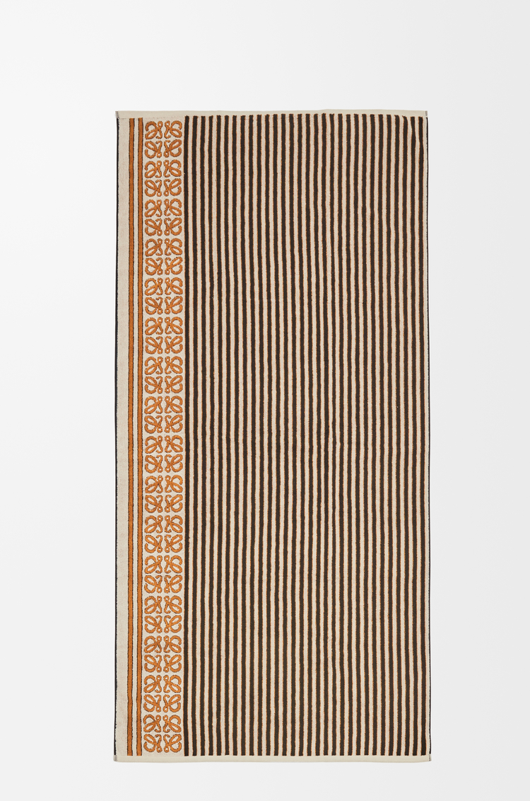 LOEWE Serviette en coton Marron/Multicolore