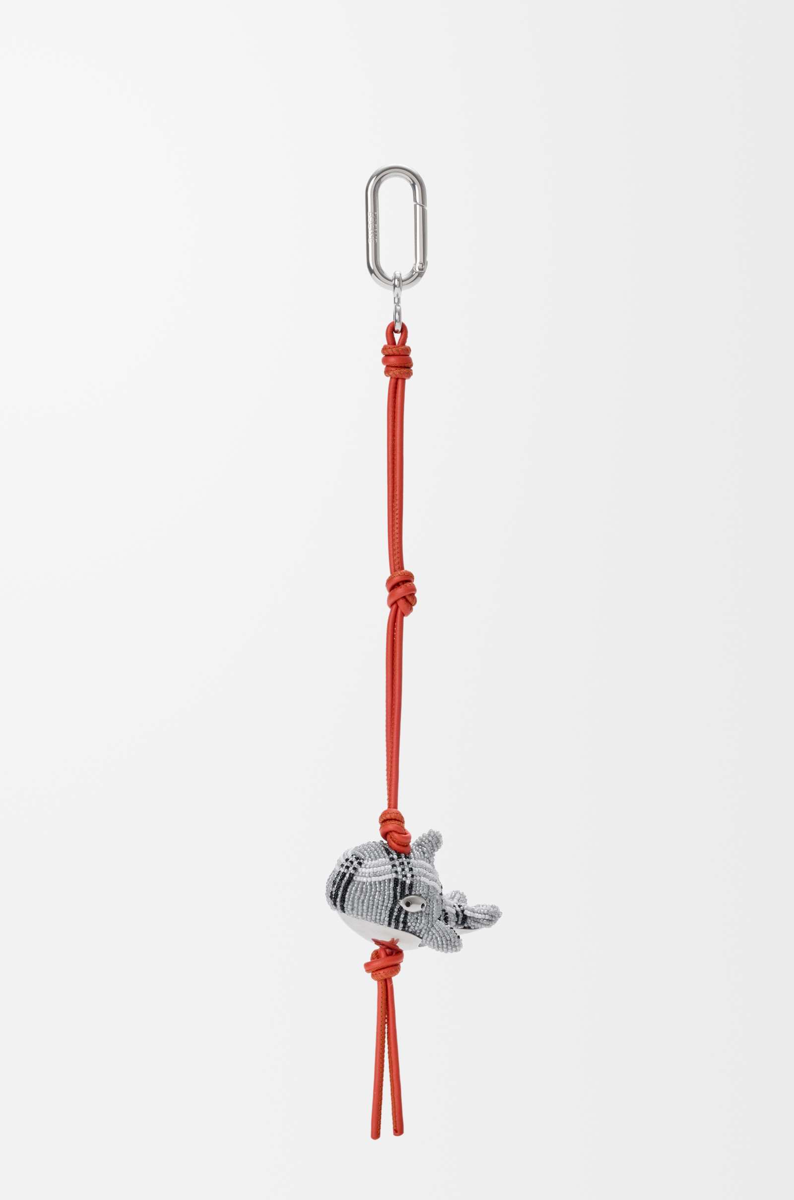LOEWE Whale charm in beads and felt Multicolor